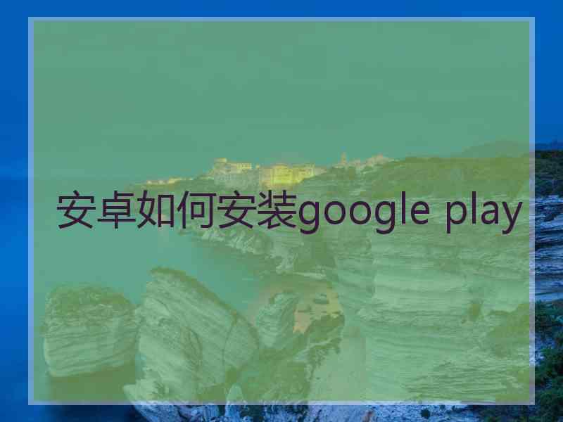 安卓如何安装google play