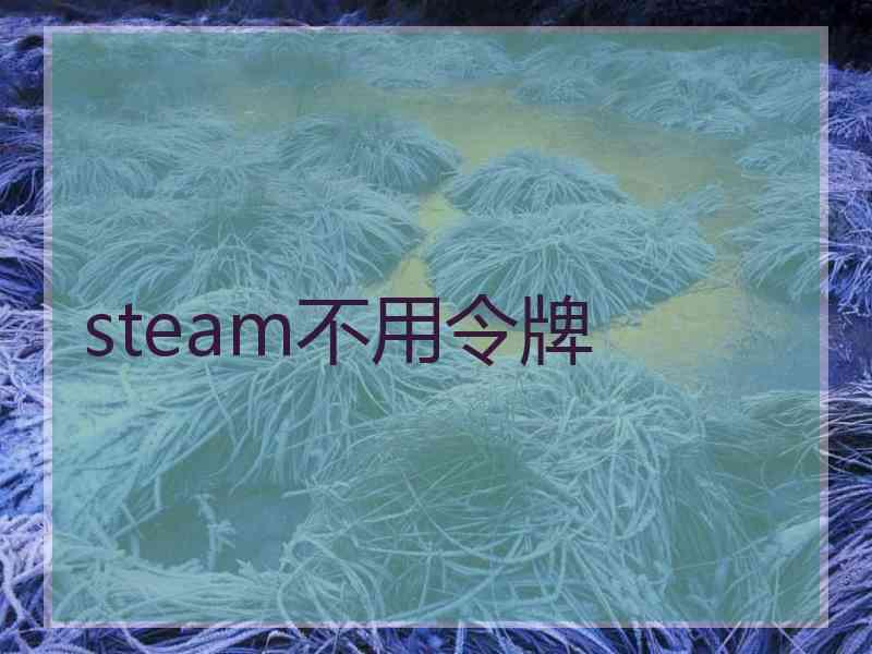 steam不用令牌