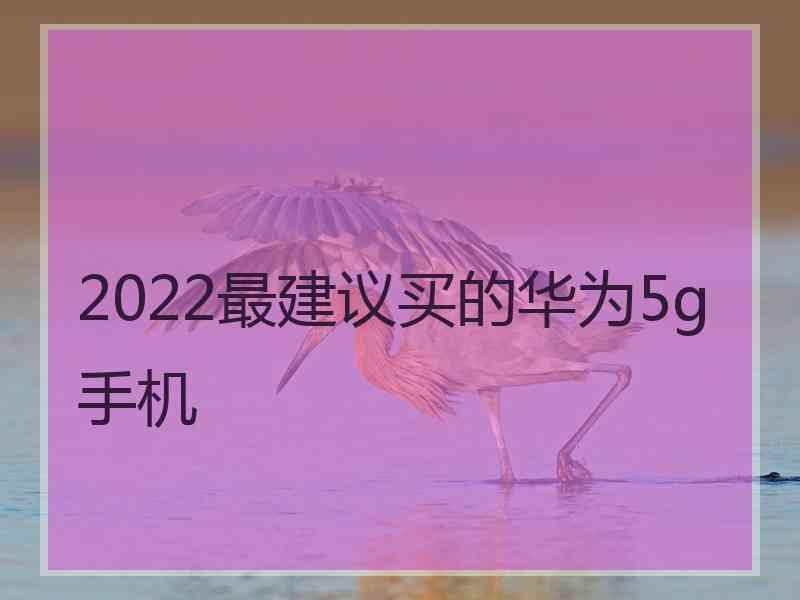 2022最建议买的华为5g手机