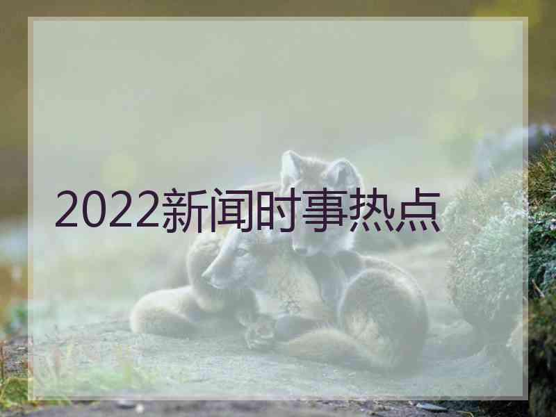 2022新闻时事热点