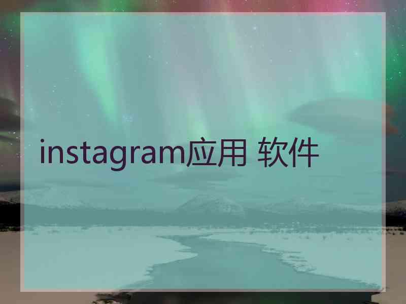 instagram应用 软件