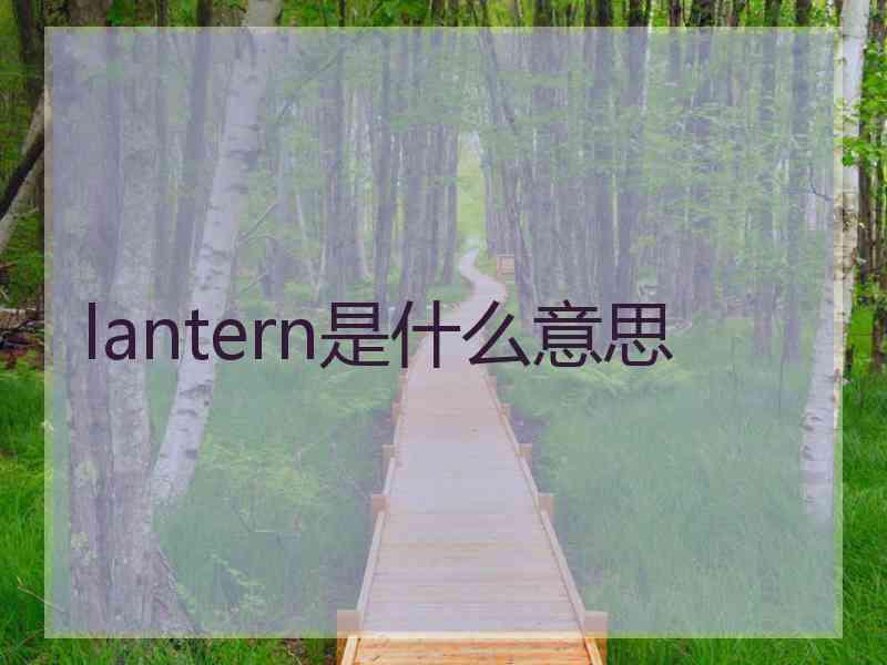 lantern是什么意思