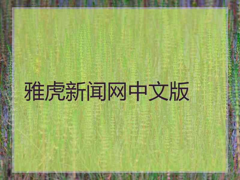 雅虎新闻网中文版